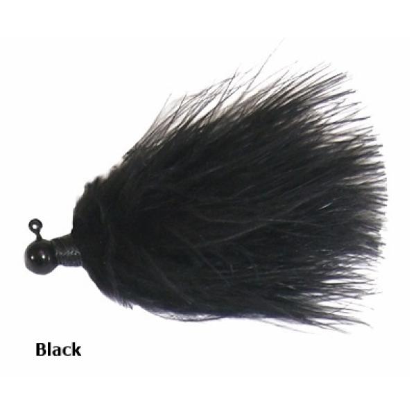 Black Hair Jig - Bass Fishing Hair jig for smallmouth bass, walleye, and  many other game fish
