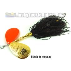 [Get Bent Series] Musky Bucktail (Brown Carp) Muskie Pike Double 9 Inline  Spinner Musky Lures Baits Tackle