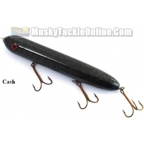[RenPB1But] unbranded black musky muskie pike fishing lure 8 long
